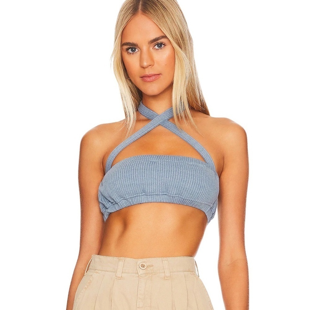 NWT WeWoreWhat The Halter Bra Size in Storm XL